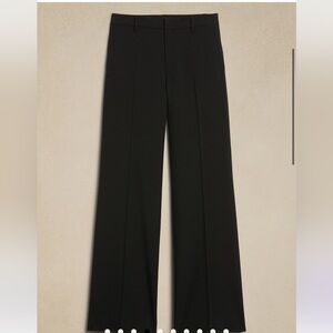 Banana Republic Black Sculpted Stretch Wide-Leg Pants